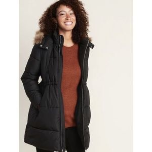Old Navy Maternity Puffer Parka w/ Faux Fur Lined Hood - XL